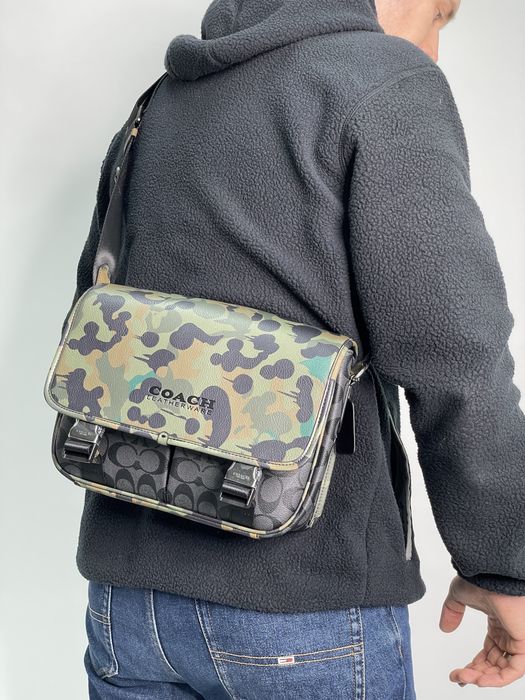 Чоловіча сумка Coach мужская сумка барсетка мессенджер через плечо