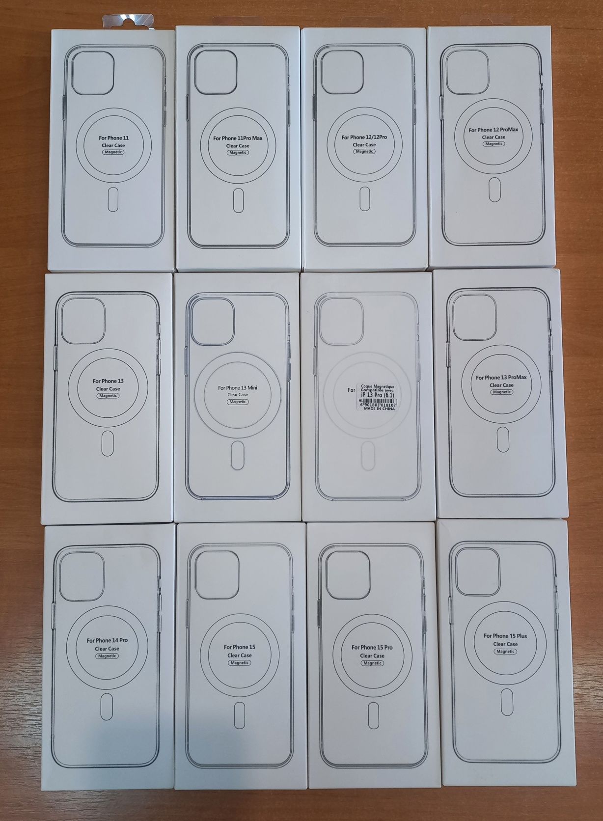 Чохол силікон Magsafe iPhone 11/12/13/14/15 Pro Max Plus mini ПРОЗОРИЙ