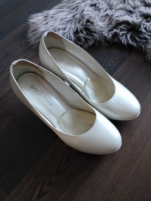 Buty ślubne r.36 Arte Di Roma białe perłowe baaaardzo wygodne