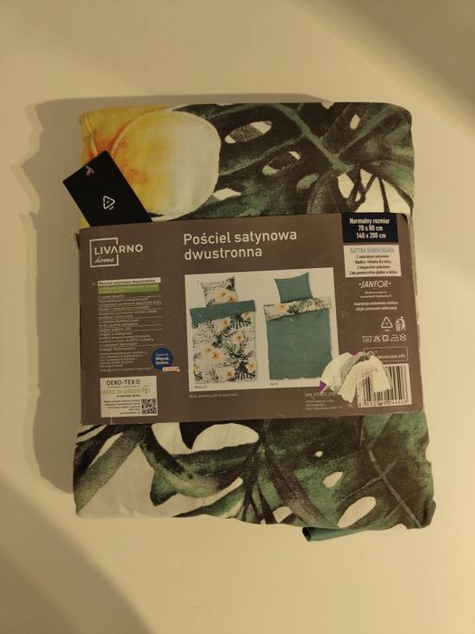 NOWA Pościel Satynowa/Mikrofibra 140x200 - Różne Wzory (Monstera, Kwia