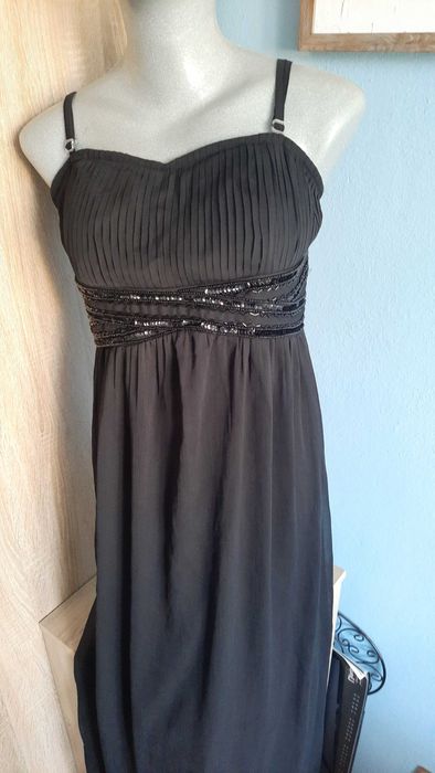 SYLWESTER STUDNIÓWKA Czarna długa suknia 36 Bodyflirt