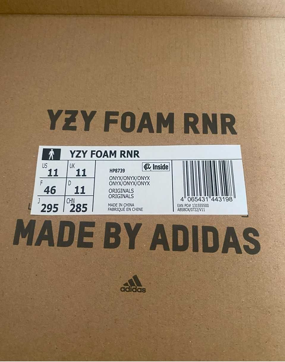Yeezy adidas Foam RNR dark onyx rozmiar 46