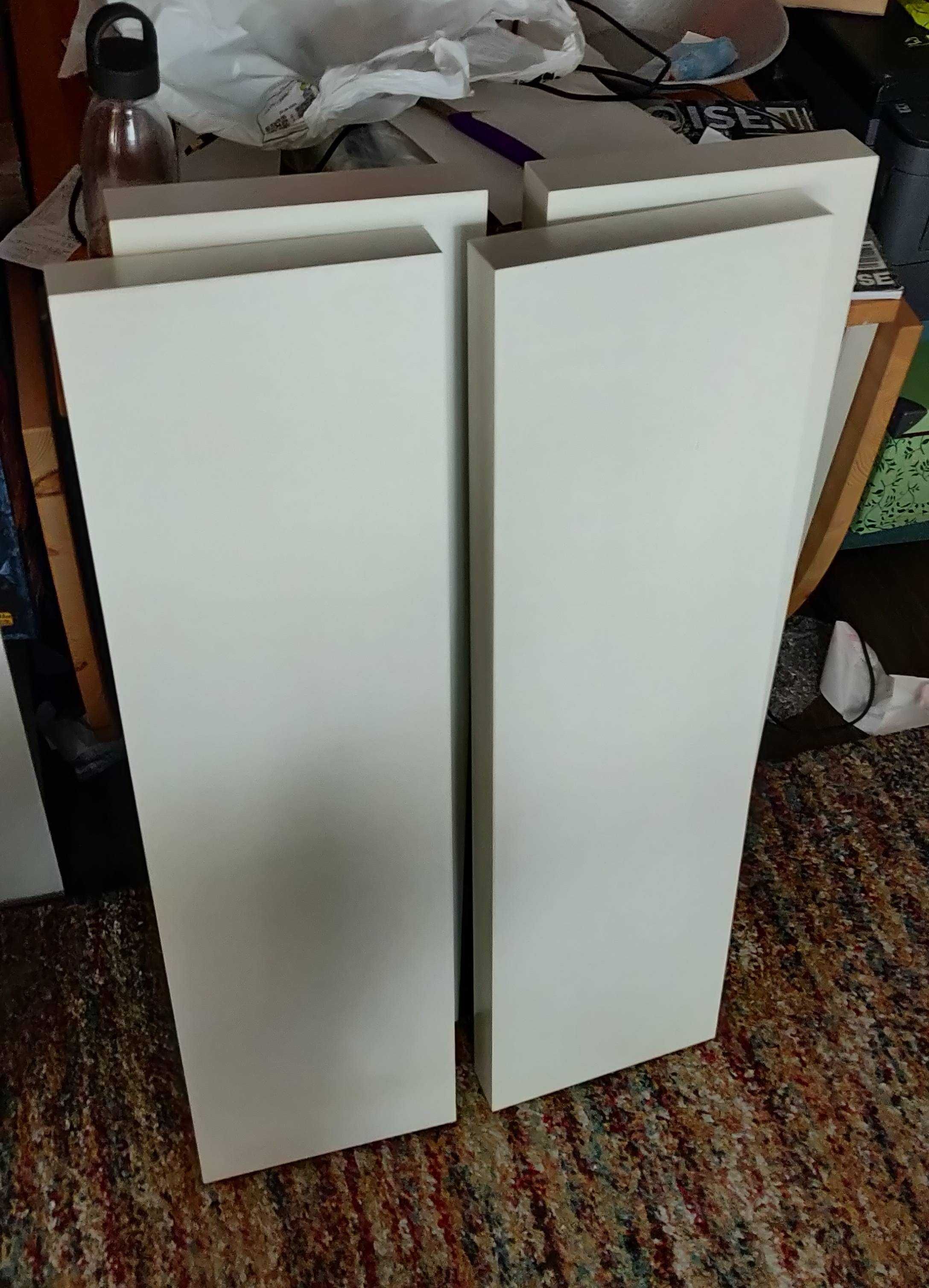 4 x półka 90 cm, wiszące białe