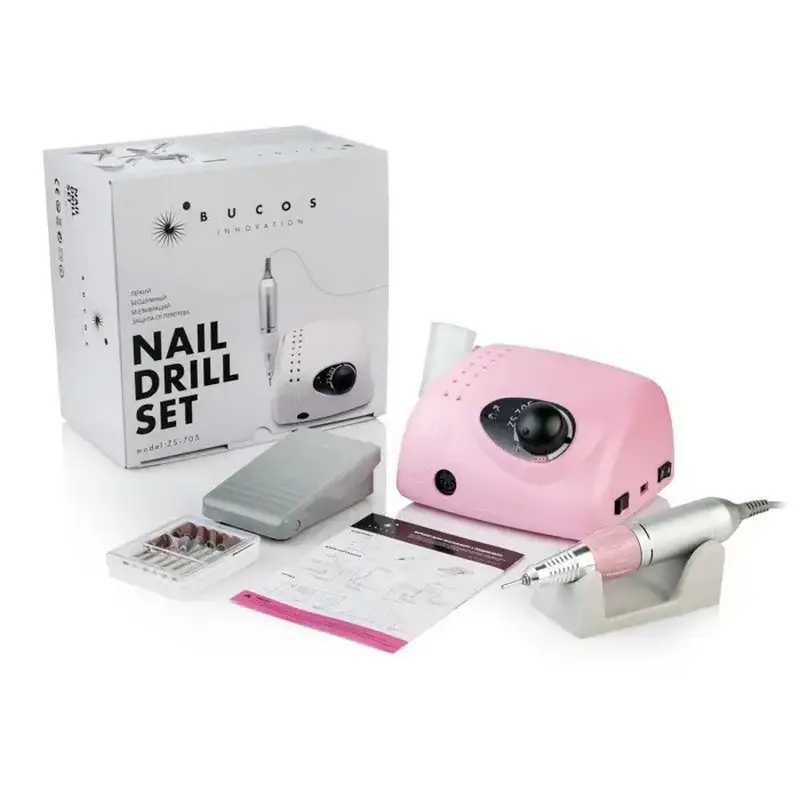 Фрезер для манікюру Bucos Nail Drill ZS-705 PINK +6 фрез в подарунок