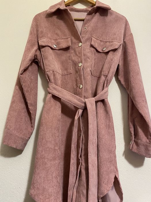 Vestido Camiseiro Rosa Bombazine