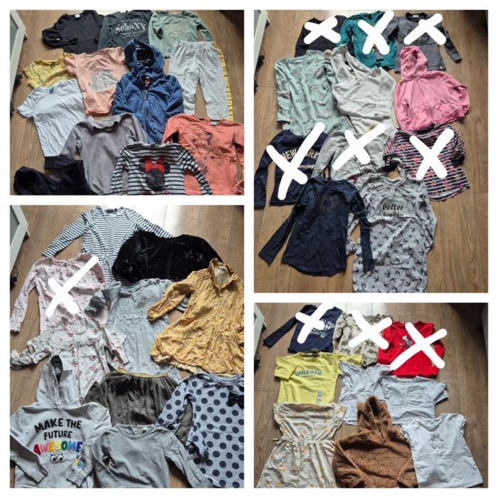 Ogromny zestaw 35 firmowych ubranek dla dziewczynki 122-128cm