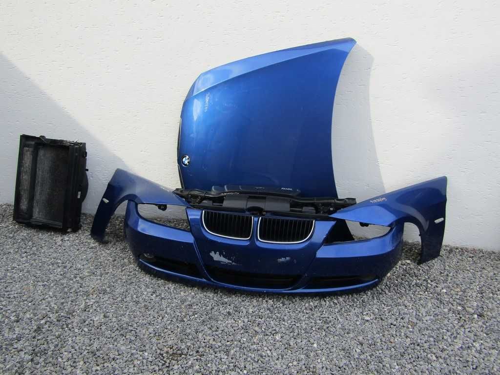 BMW 3 E90 maska zderzak przód przedni błotnik pas komplet