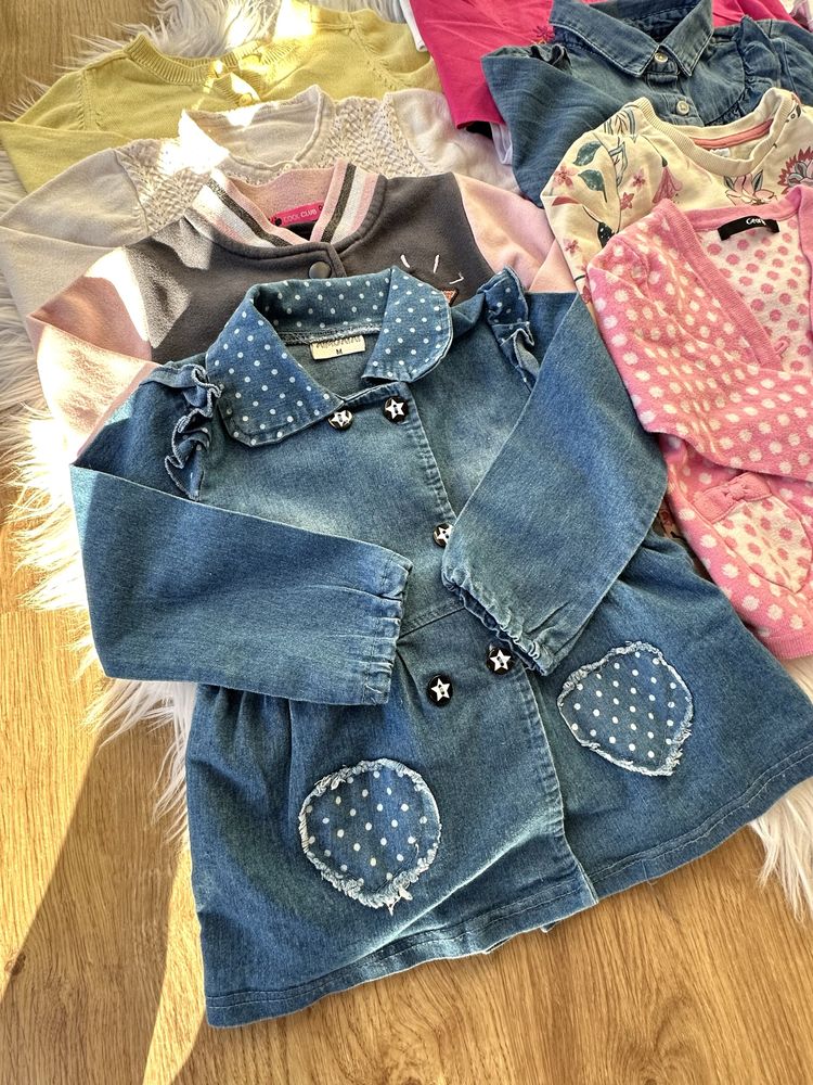 Paka paczka ubran dziewczynka 86/92 H&M Cool Club i inne