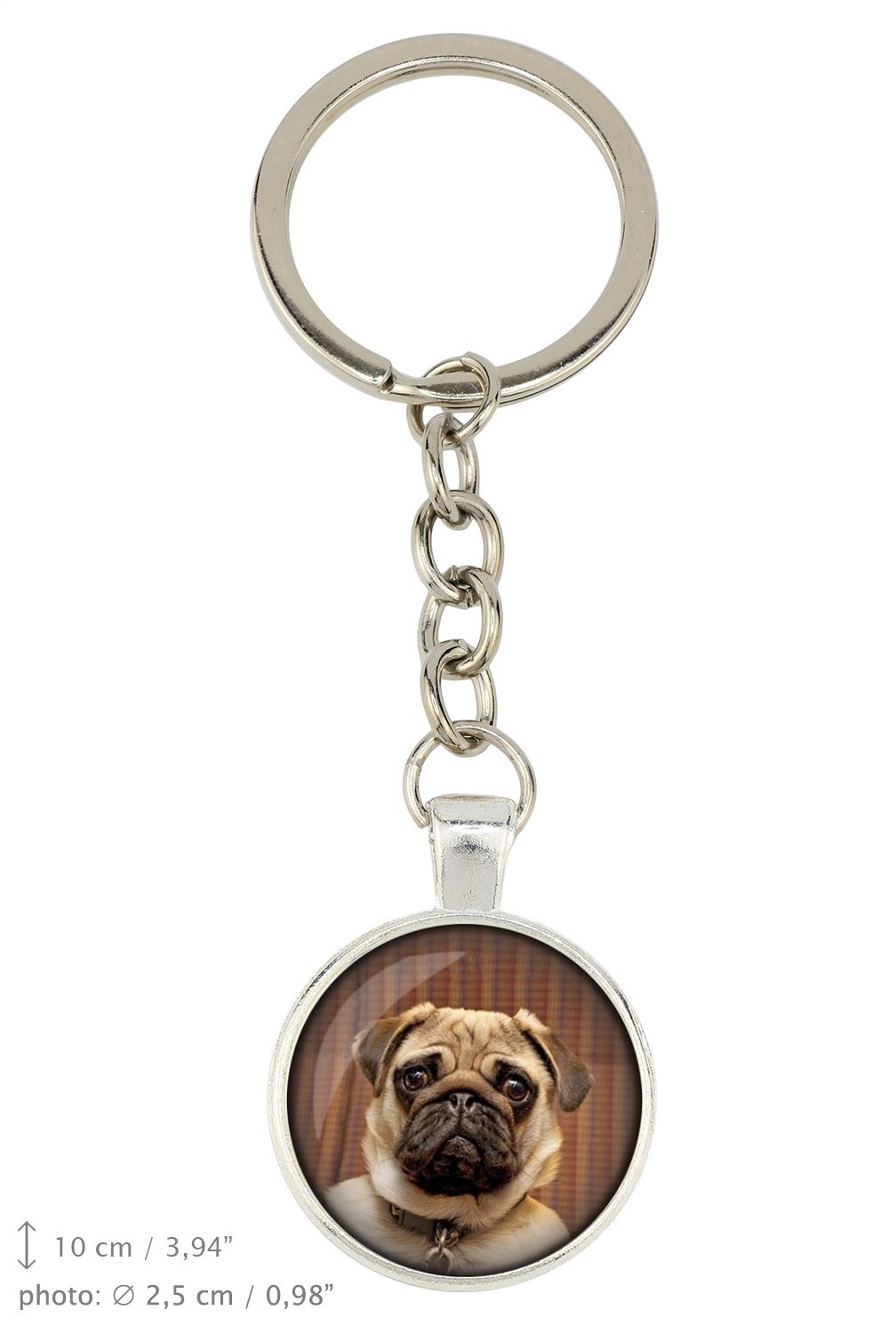 Mops brelok ze zdjęciem Art-Dog