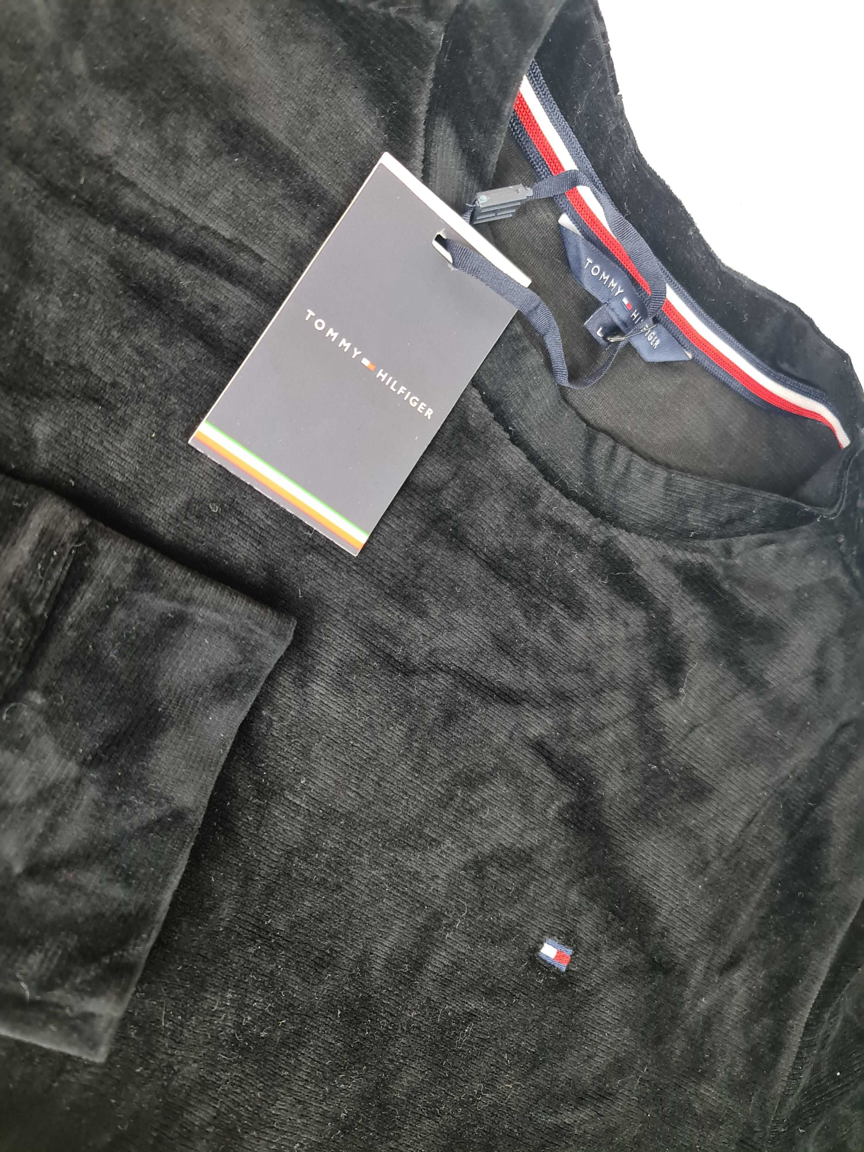Komplet dresu Tommy Hilfiger Ultra Premium dres welur lampas OUTLET