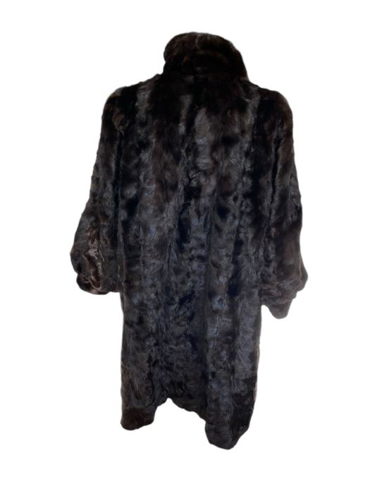 Naturalne futro z norek, czekoladowy brąz, L, stan igła!