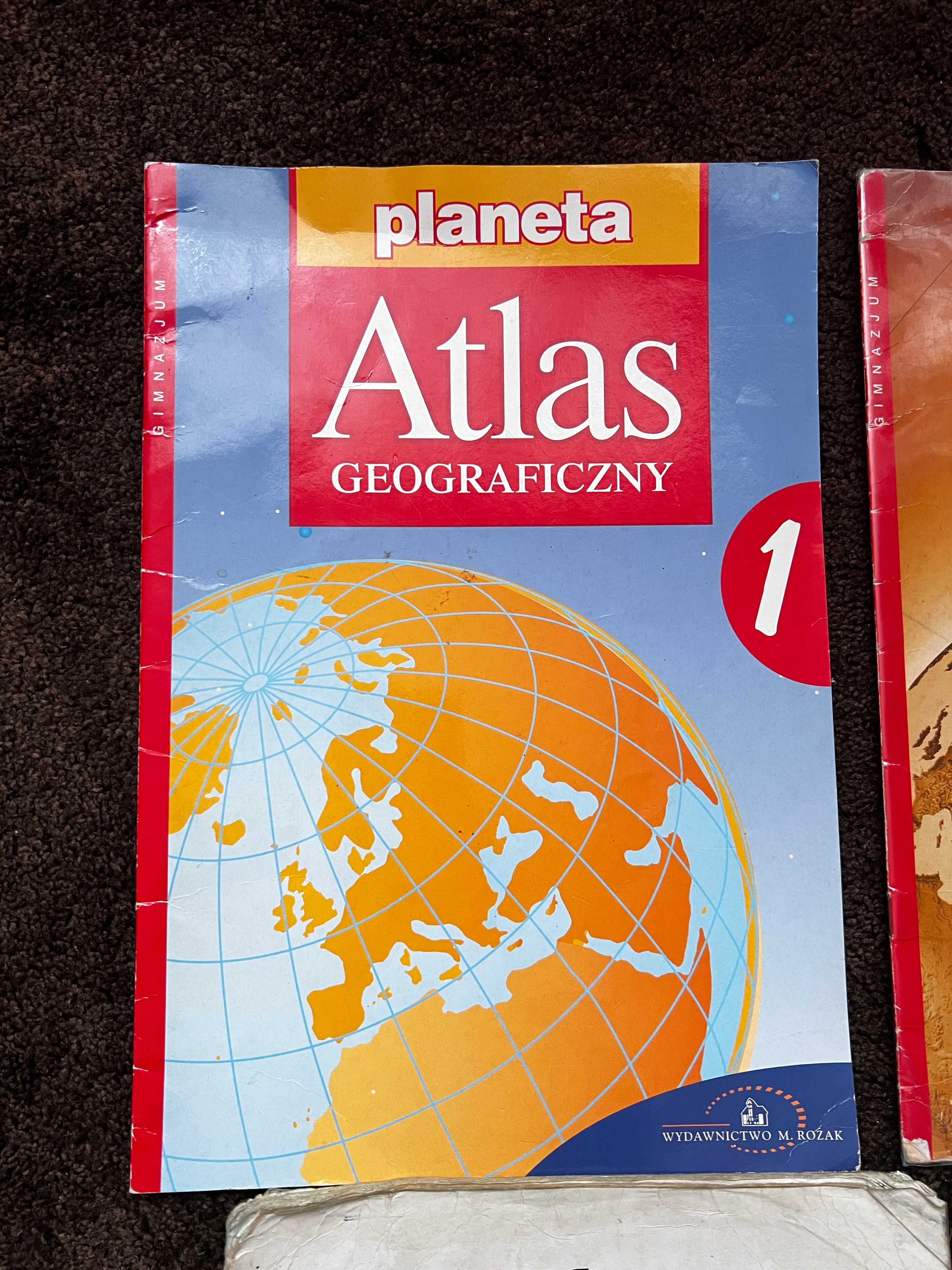 Zestaw atlas geograficzny 6 sztuk geografia