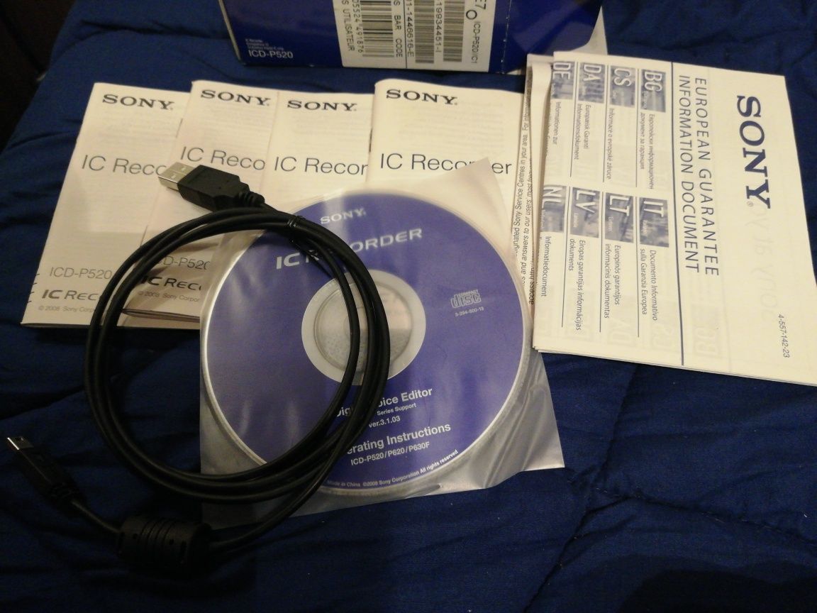 Gravador áudio Sony ICD-P520