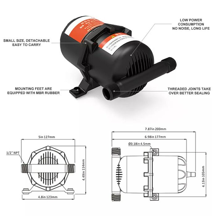 Vaso de Expansão Universal SEAFLO (Autocaravana / Campervan)