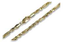 Złota bransoletka włoska 14k 585 Corda Figaro cb004y Wrocław 3mm