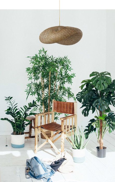 Lampa sufitowa lampa bambusowa naturalna boho