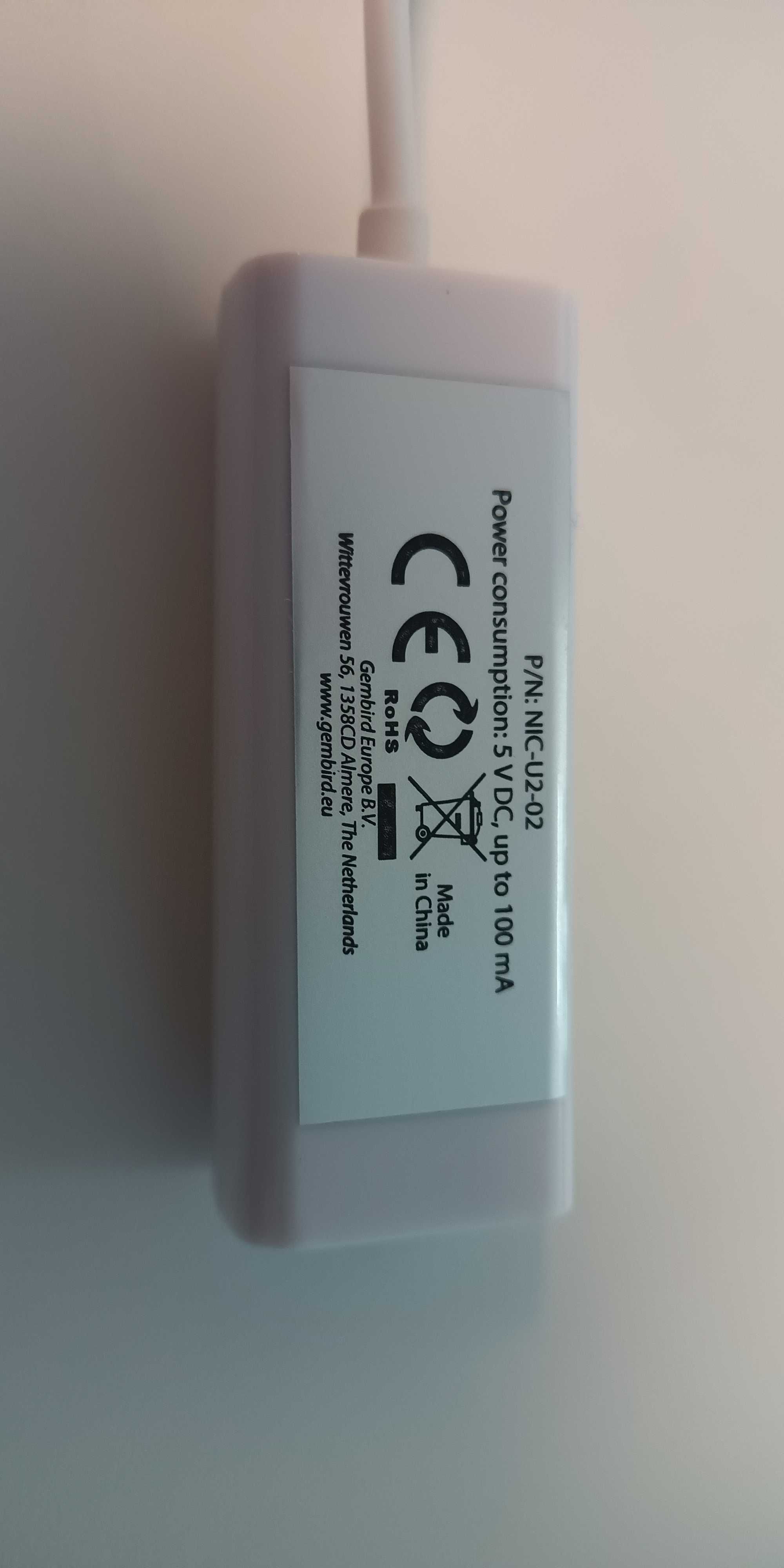 Внешняя USB-А сетевая карта type-А Ethernet USB Hub для Mac, Windows