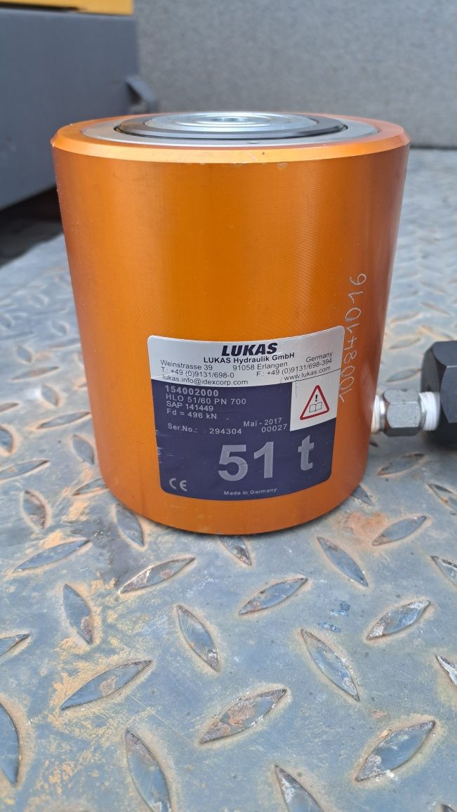 Silownik Lukas 51ton, 700bar, skok 60mm, enerpac