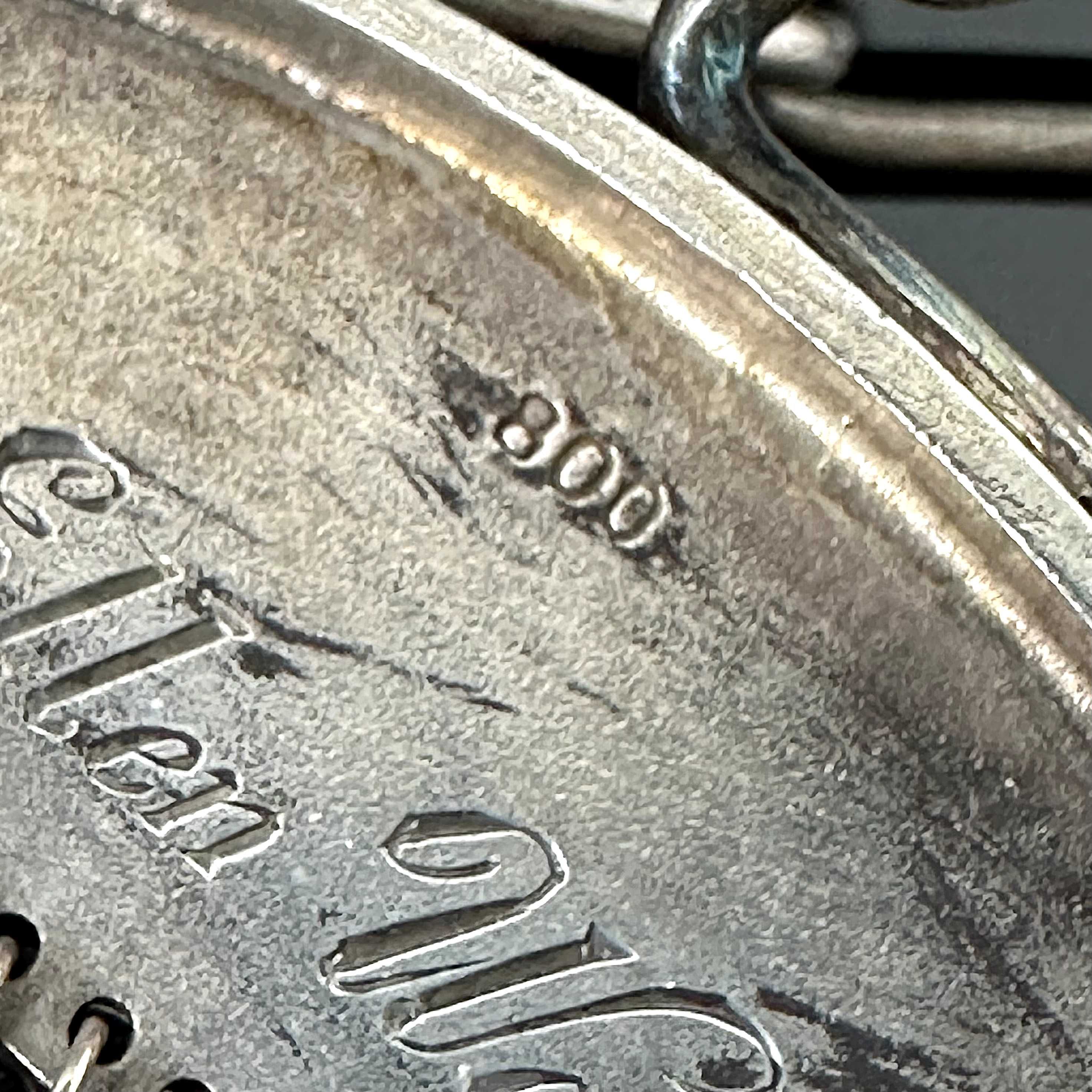 Srebrna torebka secesyjna z ok. 1900 roku - próba srebra 800