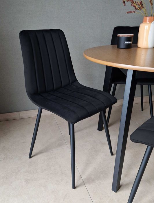 Welurowe krzesło tapicerowane do salonu i jadalni. Nowe. Wysyłka 24h