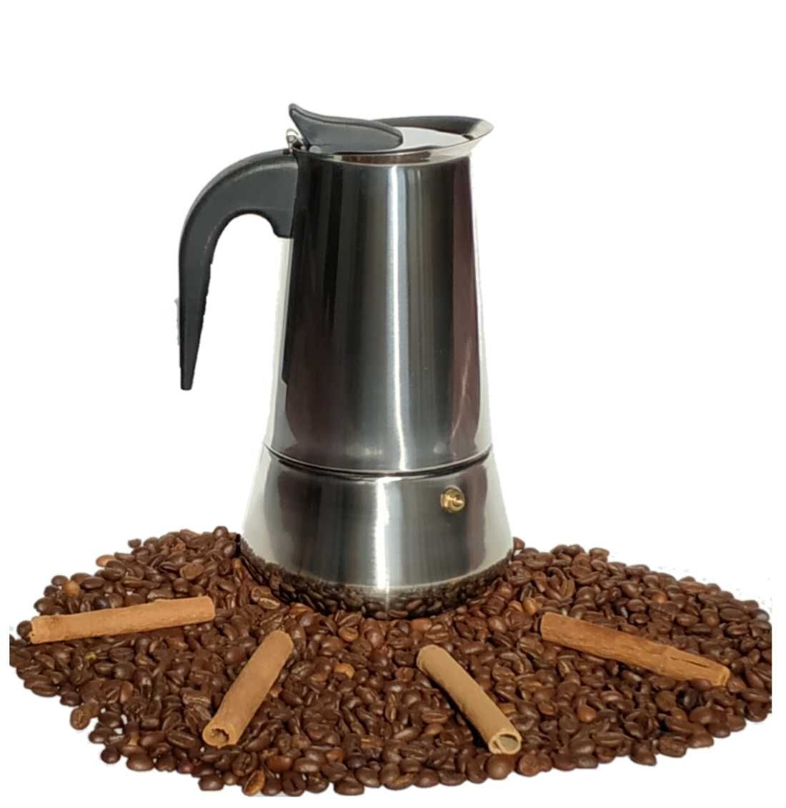 Гейзерная кофеварка гейзерна кавоварка 450мл индукція газ електроплит