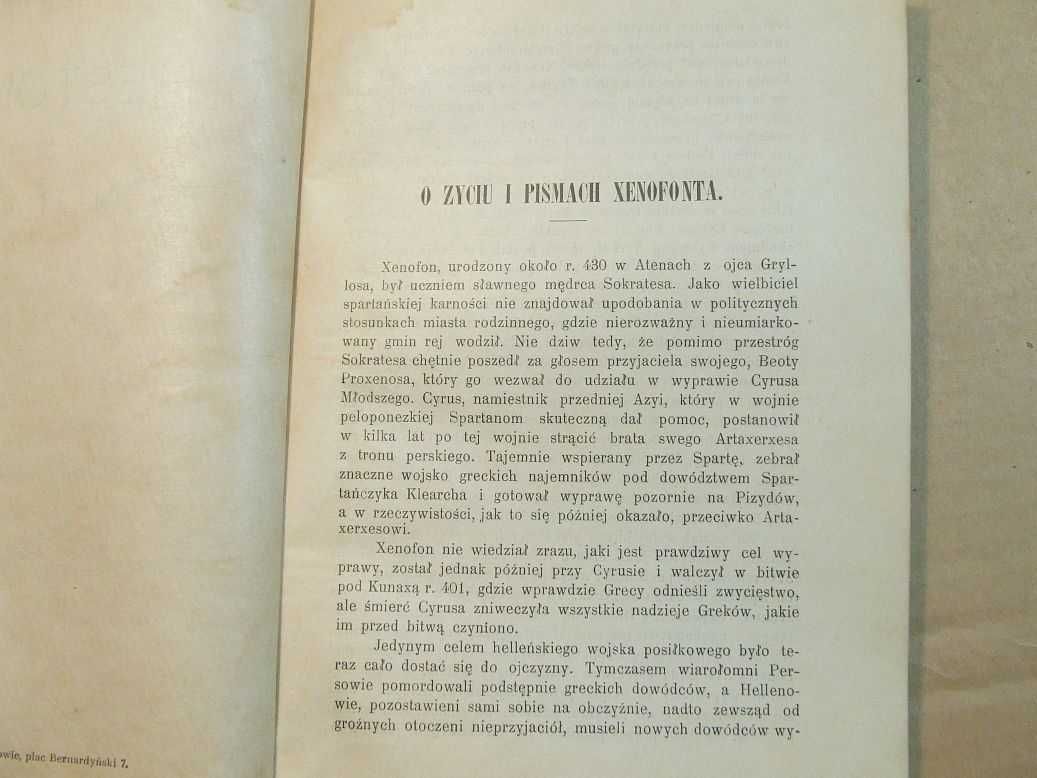 Chrestomatya z pism Xenofonta greka dla młodzierzy szkolnej 1909