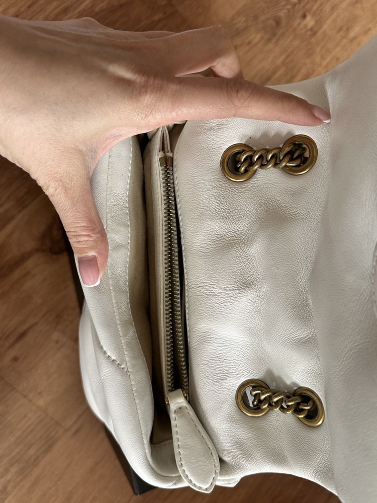 Torebka biała Pinko Mini Love Bag Puff Maxi Quilt