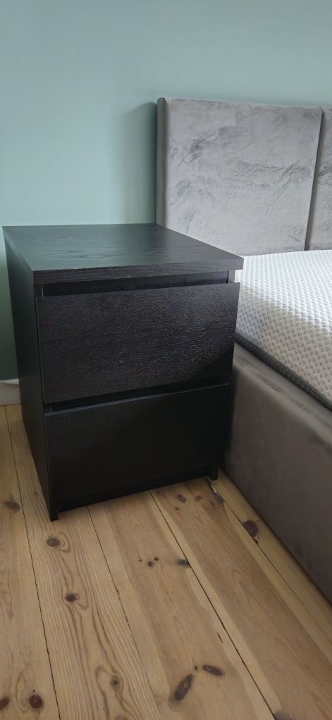 Szafka nocna komoda Malm czarnybrąz wenge ikea