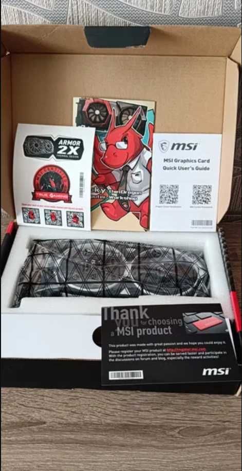 Видеокарта MSI PCI-E Radeon RX 570 8GB DDR5 (RX 570 ARMOR 8G OC)