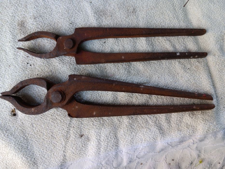 Stare cęgi kowalskie kleszcze szczypce Obcęgi