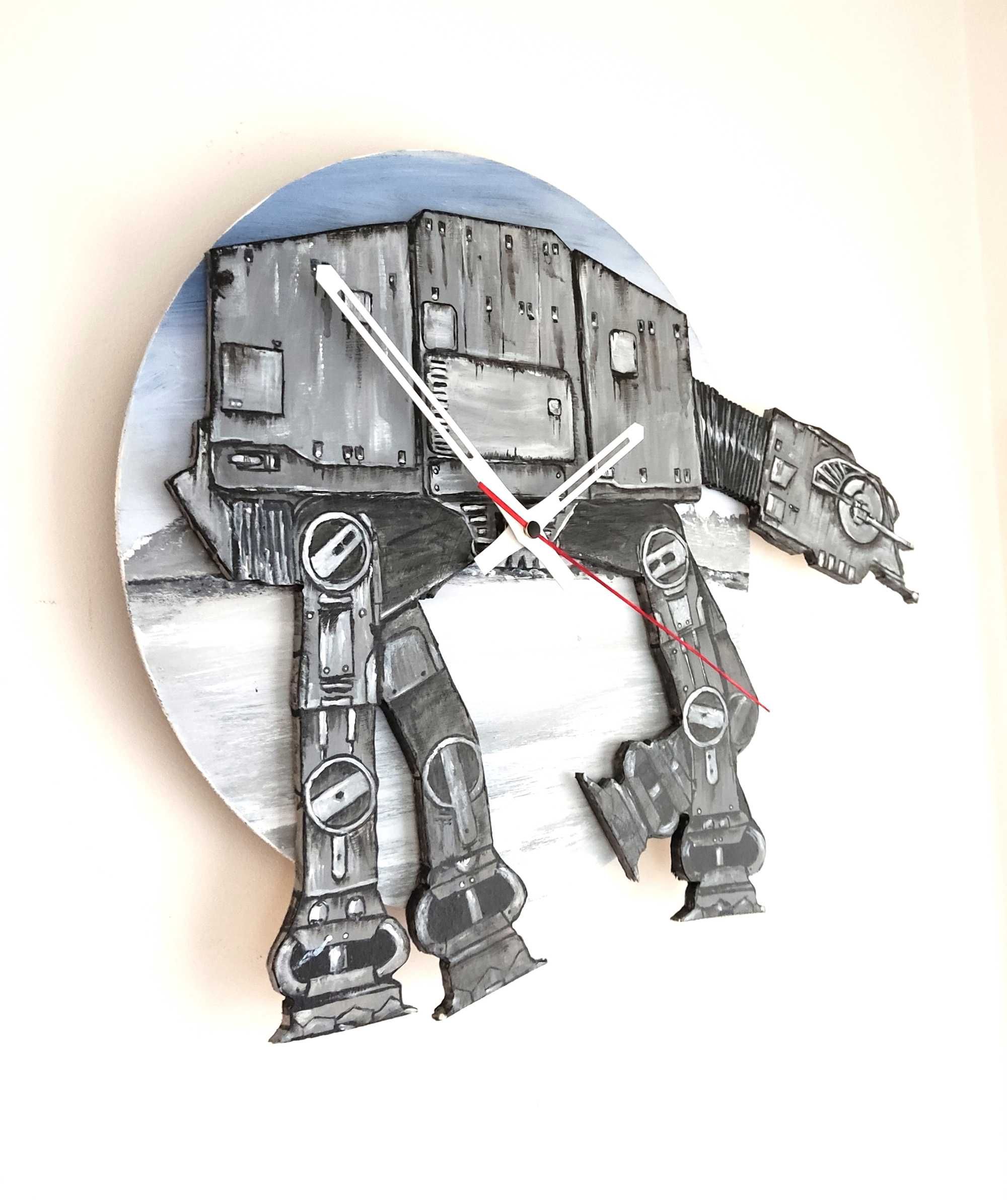 Zegar na ścianę Star Wars, AT-AT, drewniany 40 cm