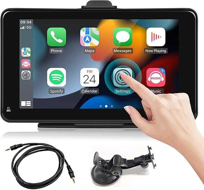 7-calowe dotykowe radio samochodowe z CarPlay, Android Auto SIXTOP
