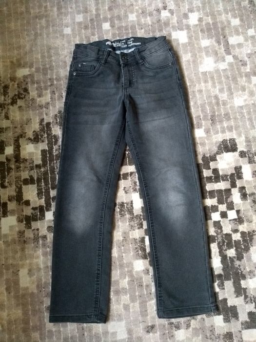 Szare dżinsowe spodnie chłopięce, rozm. 128, jeans,chłopca,dżins, 7-8