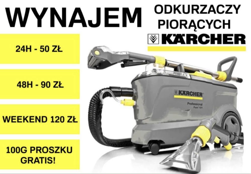 Wynajem odkurzaczy piorących Wrocław Iwiny Siechnice Żerniki Wrocławsk