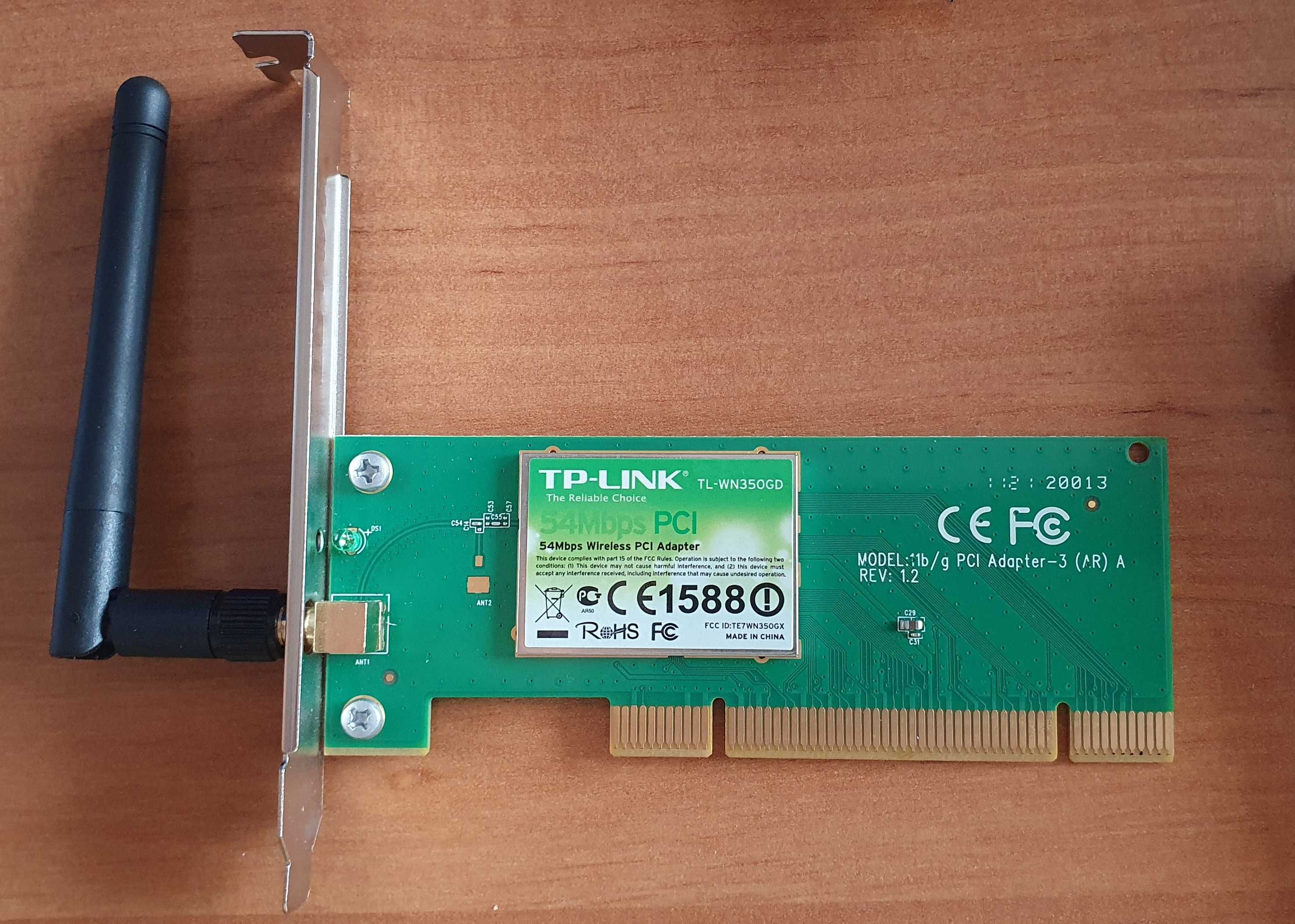 Karta sieciowa TP-Link TL-WN350GD 54Mb/s PCI WiFi