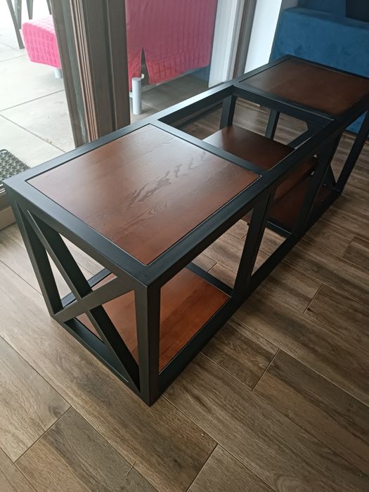 Regał loft duży stolik pod tv