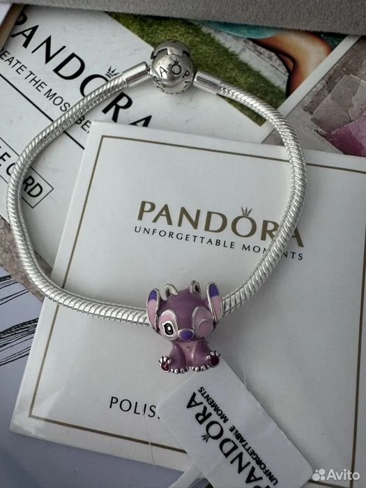 Conta  Anjo Lilo& Stitch  Disney prata