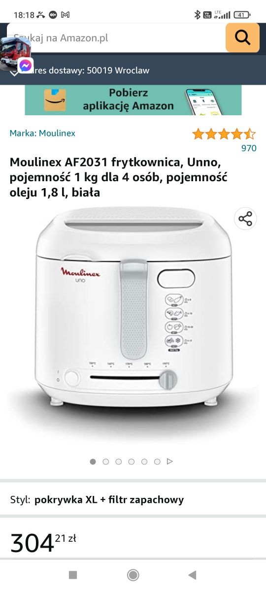 Moulinex uno frytkownica