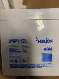 Акумуляторна батарея MERLION AGM GP1245F1, 12V 4.5Ah