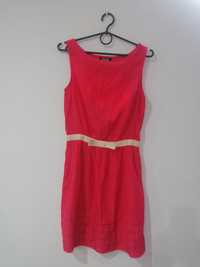 Nowa, nieużywana sukienka czerwona/kremowa Palma Collection S/M