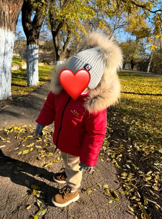 Дитяча зимова куртка з натуральним хутром та штанці 92 розмір!!!