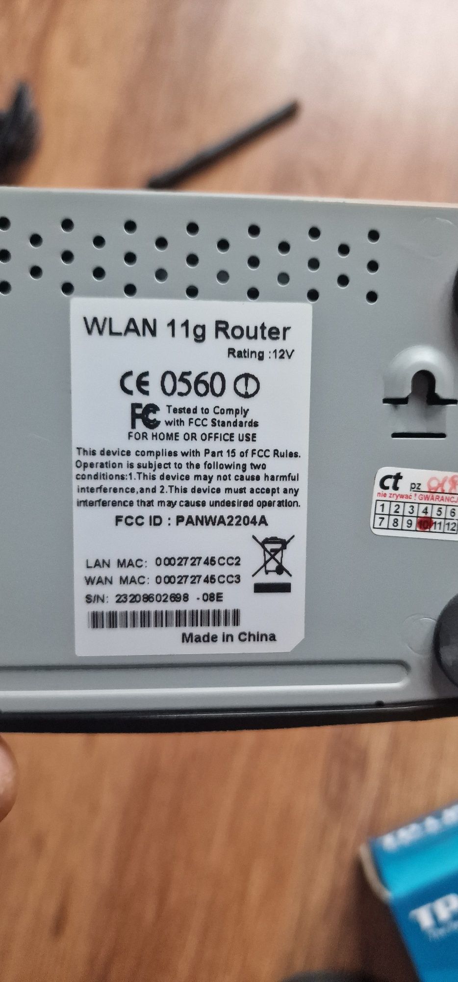 Router 11g  wi-fi  POE