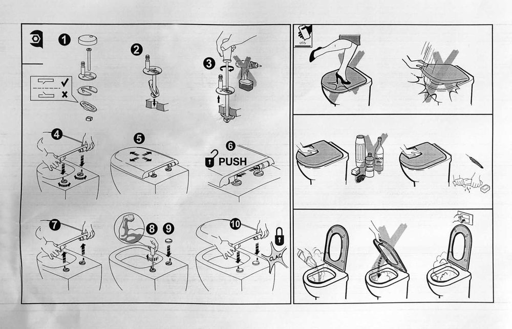 Deska sedesowa wc do ROCA GAP wolnoopadająca twarda antybakteryjna MKW