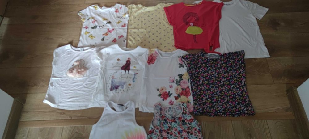 Nowe i jak nowe 122 128 koszulki bluzeczki dla dziewczynki H&M