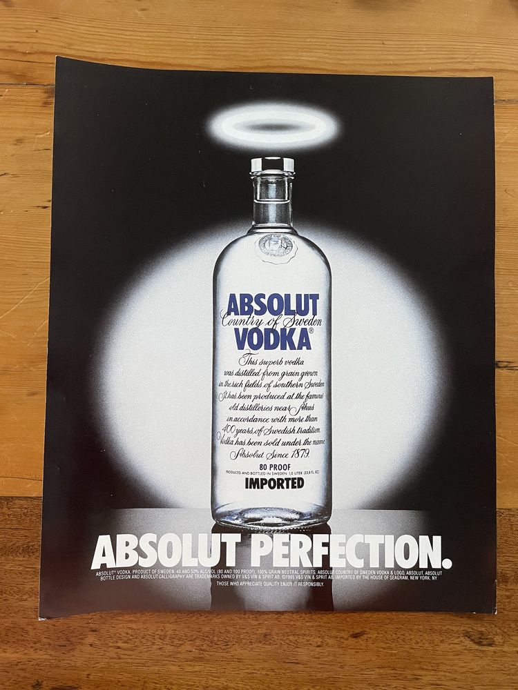 Cartazes Absolut Vodka Publicidade Vintage