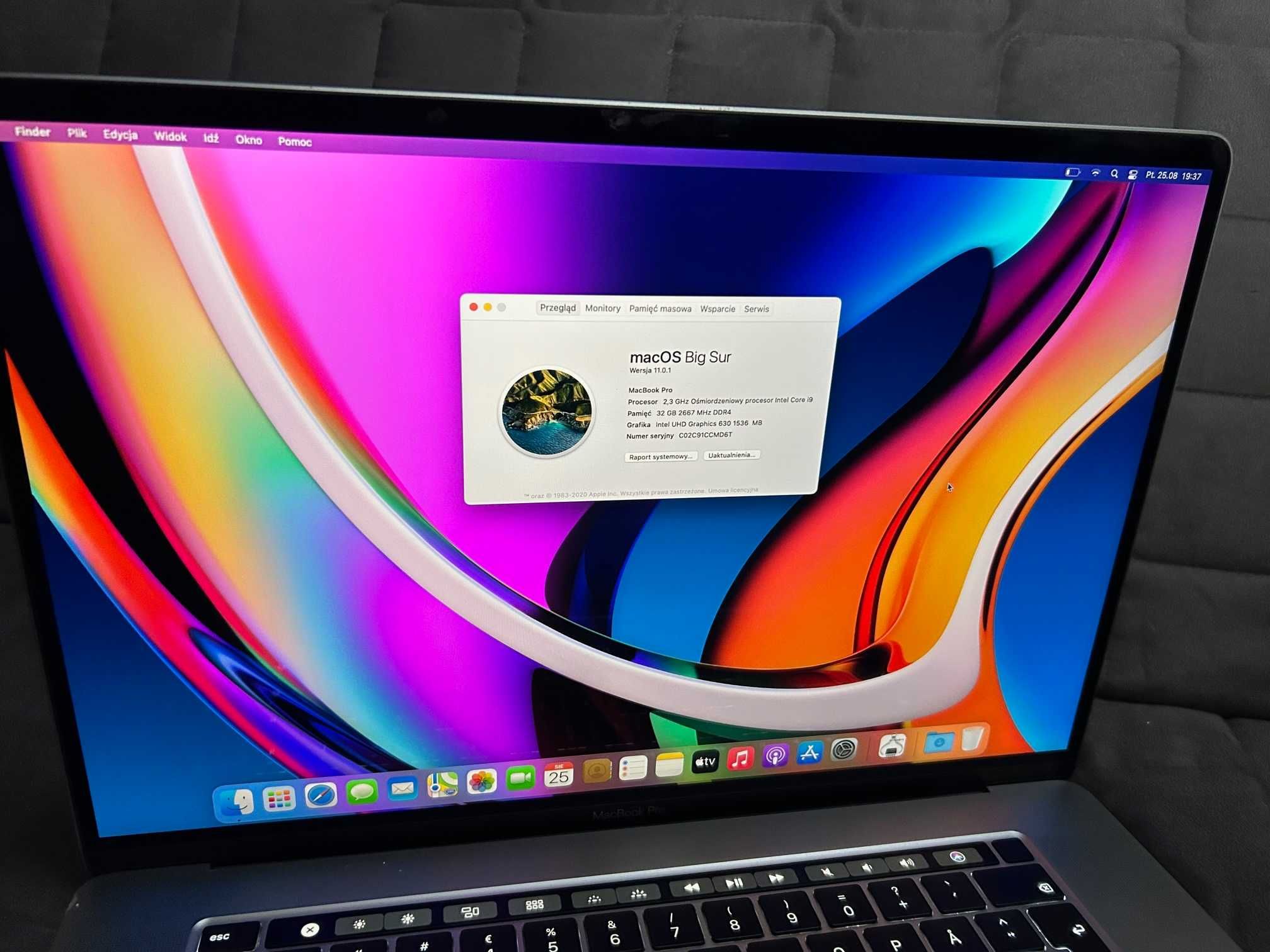 APPLE MACBOOK PRO 16'' (i9) /32GB /1TB SSD/RAD PRO 5500M Idealny!