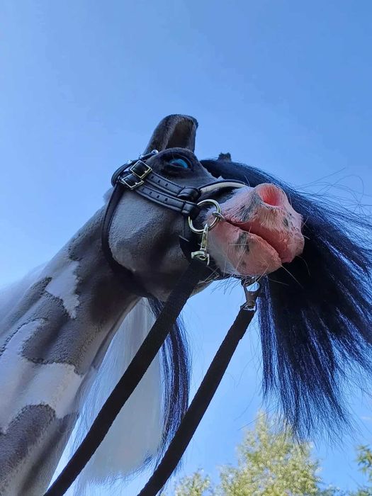 Realistyczny konik Hobby Horse A4 ze sprzętem realistyk pinto