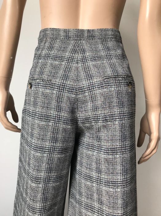 Isabel Marant spodnie kuloty pepitka szeroka nogawka S