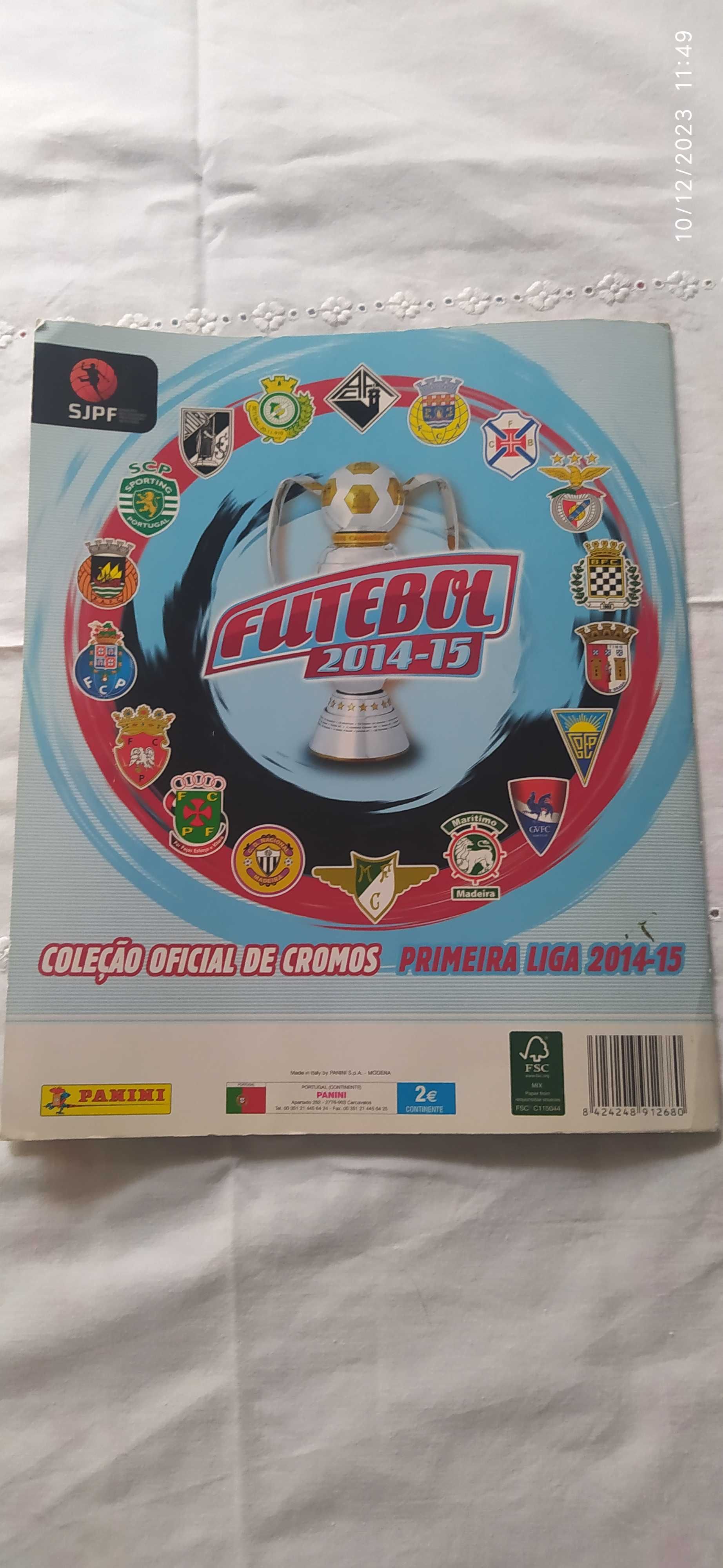Caderneta Panini INCOMPLETA Futebol Primeira Liga 2014-15