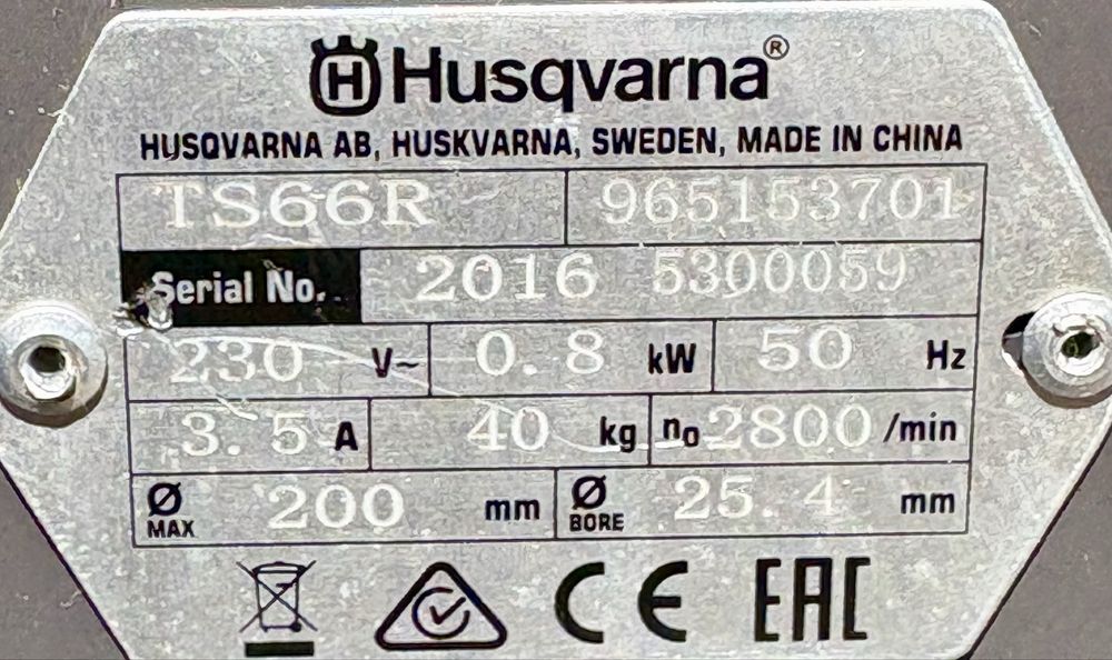 Husqvarna TS 66 R – profesjonalna przecinarka do płytek + 4 tarcze